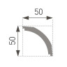 E-43 stukliste med stor bue og skarpe kanter 5X5cm. - Flamingo stuk E-43 stukliste med stor bue og skarpe kanter 5X5cm. - Flamingo stuk