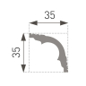 E-42 Lille stukliste med bue i midten 3,5X3,5cm. - Køb flamingo stuk her E-42 Lille stukliste med bue i midten 3,5X3,5cm. - Køb flamingo stuk her