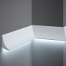 Minimalistisk vægliste til LED lys - Køb stukliste til væggen med LED lys