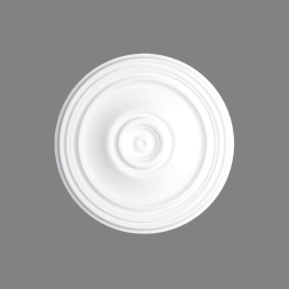 Stuk roset med minimalistisk design Ø53,5cm. - Køb flot hvid stukroset