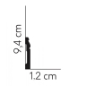 Almue fodliste med rundinger 9,4cm. Færdigmalet hvid - Kvalitets fodpanel Almue fodliste med rundinger 9,4cm. Færdigmalet hvid - Kvalitets fodpanel