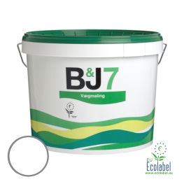 B&J7 vægmaling glans 7 i hvid - Super dækkende vægmaling i farver