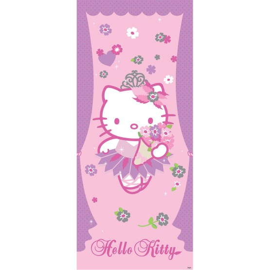 Hello Kitty fototapet til dør el. væg - Køb børne fotostat online her