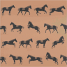 HORSE 193 Brun tapet med sorte Galoperende heste - Ferm Living tapet HORSE 193 Brun tapet med sorte Galoperende heste - Ferm Living tapet