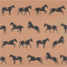 HORSE 193 Brun tapet med sorte Galoperende heste - Ferm Living tapet HORSE 193 Brun tapet med sorte Galoperende heste - Ferm Living tapet