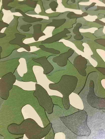 Camouflage klæbefolie i grøn 45cm. 2 Meter. - Køb selvklæbende folie
