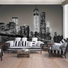 Brooklyn Bridge New York Sort-hvid - Køb non-woven fototapet billigt her Brooklyn Bridge New York Sort-hvid - Køb non-woven fototapet billigt her