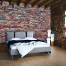 Gammel rød murstensmur - Køb non-woven fototapet med mursten Gammel rød murstensmur - Køb non-woven fototapet med mursten