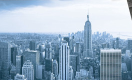 Udestue med udsigt over New York - Køb flotte fototapeter her!
