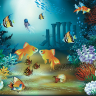 Atlantis med fisk og koraler - Køb flotte fototapeter her!