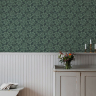 Grøn tapet med tætte blomster - Køb gammalsvenska tapeter her! Grøn tapet med tætte blomster - Køb gammalsvenska tapeter her!