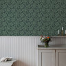 Grøn tapet med tætte blomster - Køb gammalsvenska tapeter her! Grøn tapet med tætte blomster - Køb gammalsvenska tapeter her!