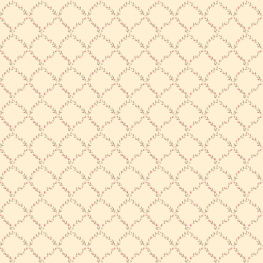 Beige tapet med tern af pink blomster - Køb flotte tapeter her!