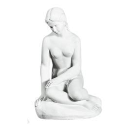 Nøgen kvinde 50 cm. - Køb flot havefigur statue af nøgen kvinde