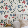 013-02 Spolargården blå og røde blomster Gammal Svenska Tapet 013-02 Spolargården blå og røde blomster Gammal Svenska Tapet