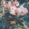 Tapet med palmeblade og orkidéer - Køb tapet med jungle tema