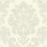 Råhvid tapet med lys grå damask - Flot gammeldags look Råhvid tapet med lys grå damask - Flot gammeldags look
