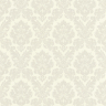 Råhvid tapet med lys grå damask - Flot gammeldags look Råhvid tapet med lys grå damask - Flot gammeldags look