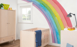 Stor flot akvarel regnbue - Flot fotostat med regnbuen i farver