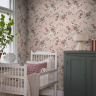 Lyserød tapet med blomster - Flot tapet til soveværelset Lyserød tapet med blomster - Flot tapet til soveværelset