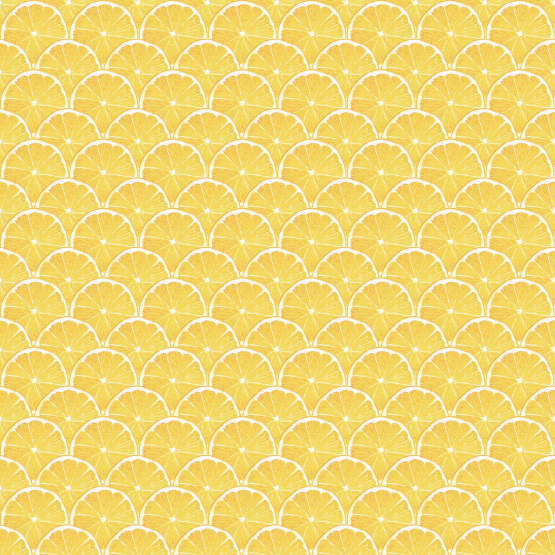 Tapet med citron skiver | Flot gul tapet med citroner