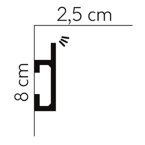 QL019 Firkantet liste til LED lys