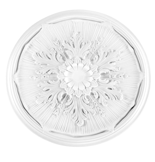 Elegant stuk roset med enkel blomst