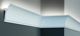 KF704 LED lys stukliste med stor bue og kant