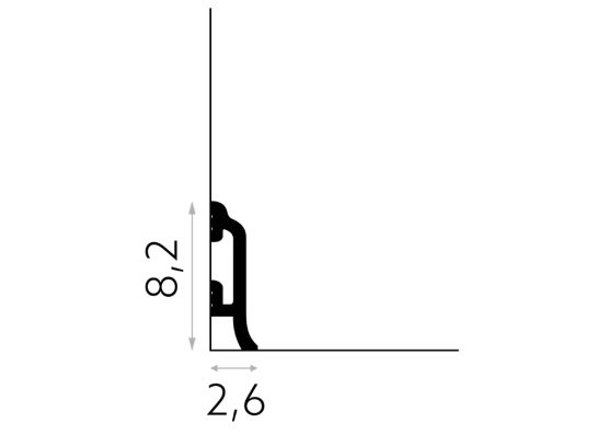 Fodliste med ledningsskjul - 8,2 cm