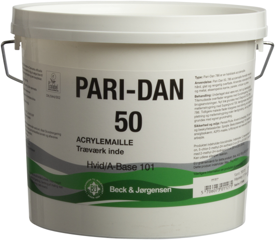 Pari-Dan træmaling glans 50 vandig til indvendig træværk. 2,7 L